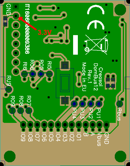 Connecting up to 9 NTC temperature sensors to DomBus12