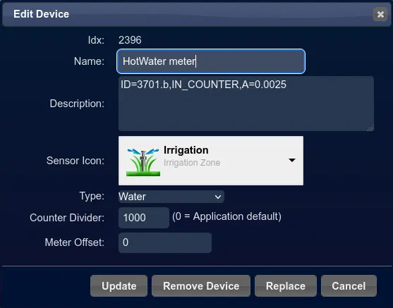 Configuration for a flow meter