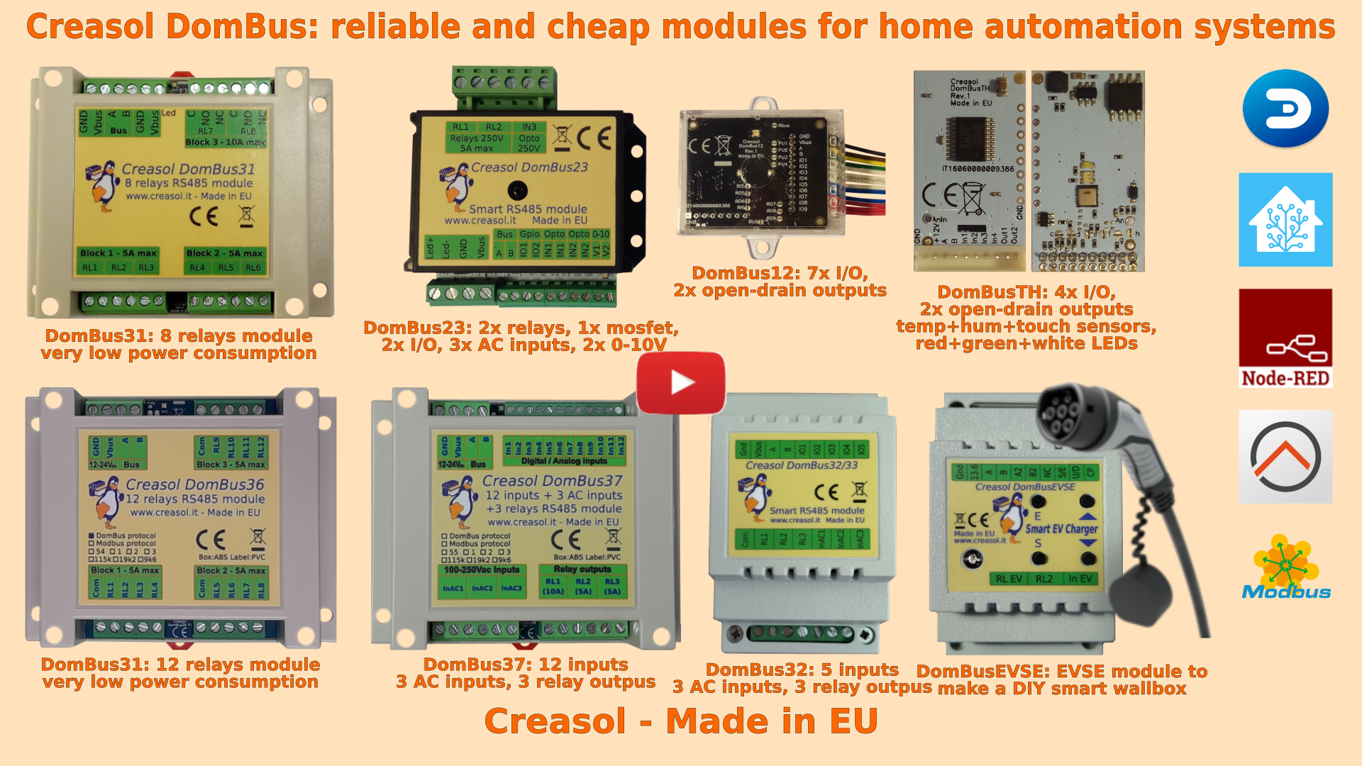 Creasol DomBus modules video