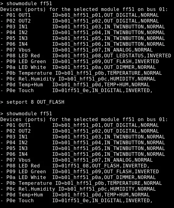 setport command example